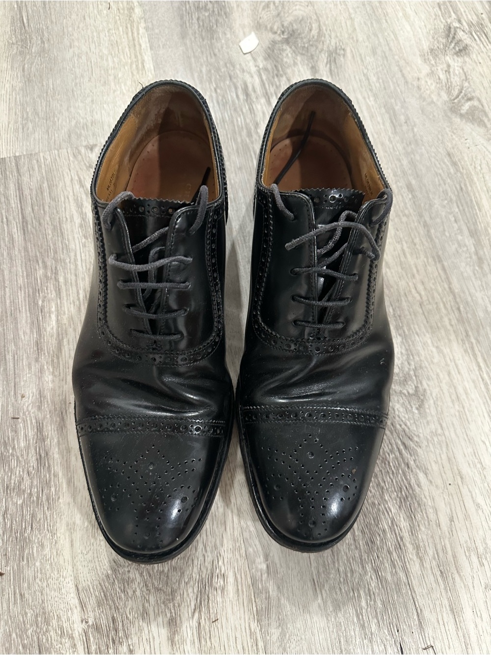 Charles Tyrwhitt Black Leather Brogue Oxford Shoes